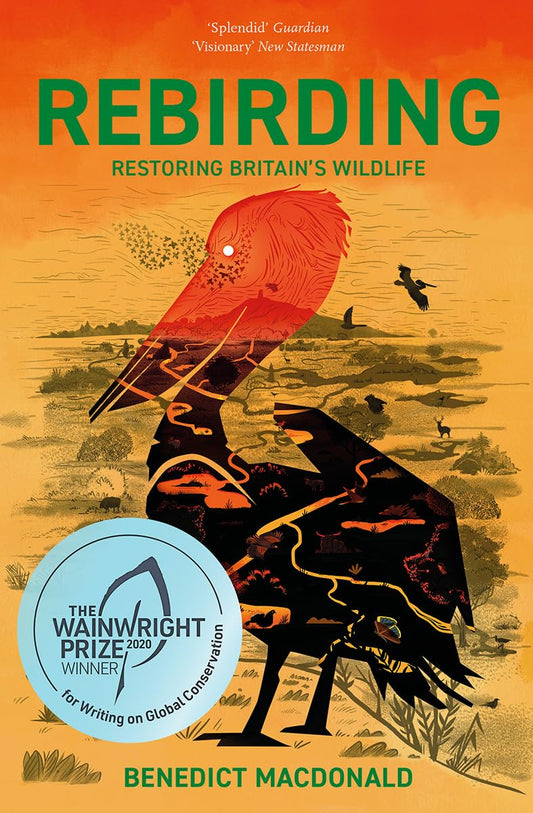 front book cover for re-birding restoring Britain's wildlife