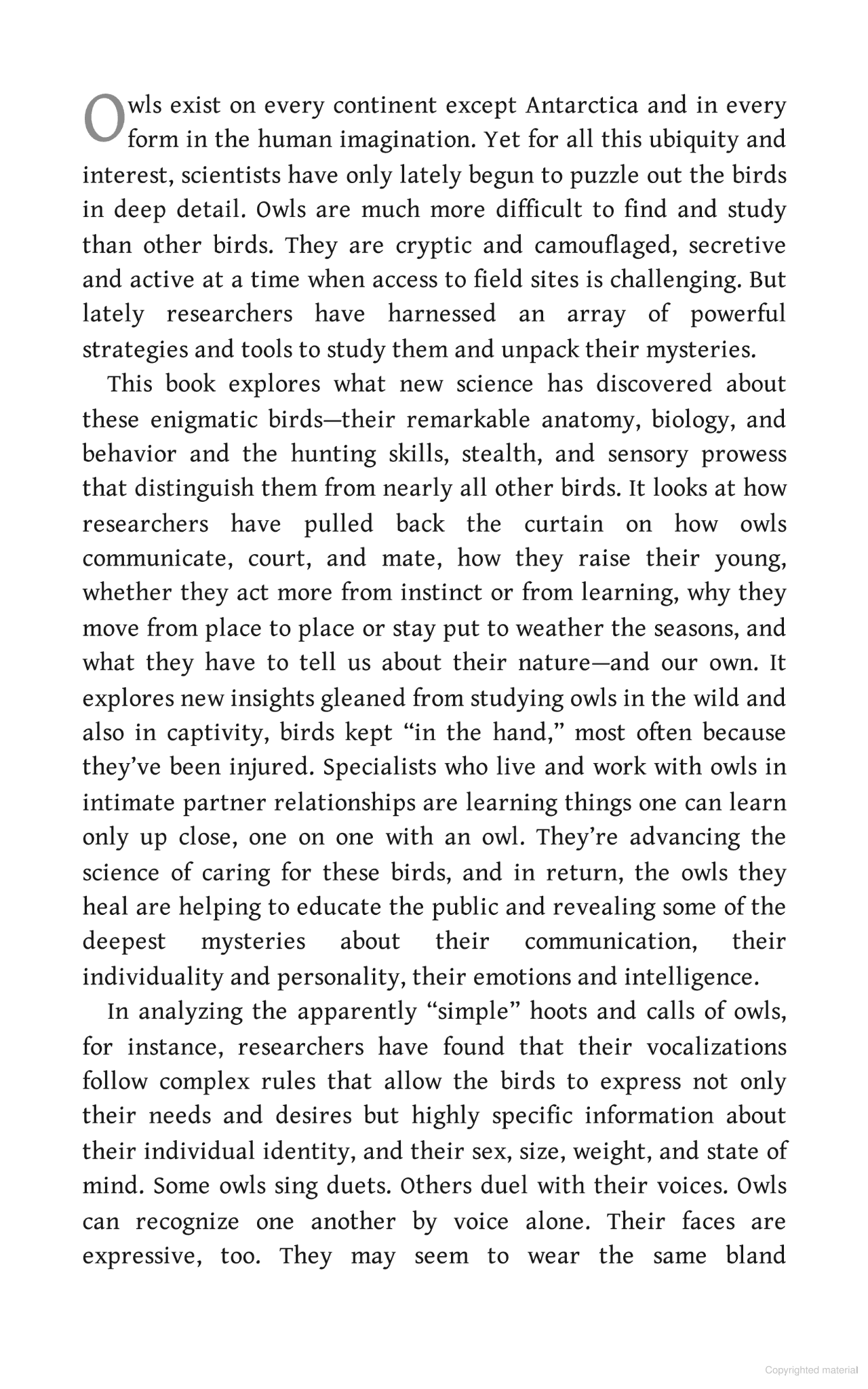 What an Owl Knows: The New Science of the World’s Most Enigmatic Birds