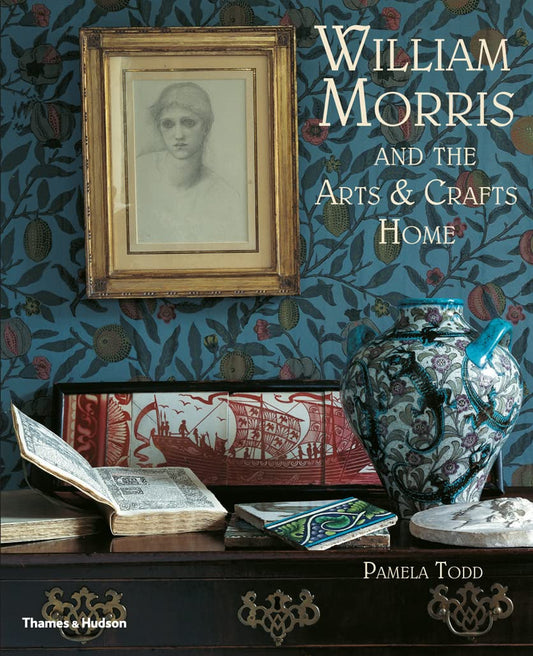 front cover of William Morris arts and crafts home book with his decor and art