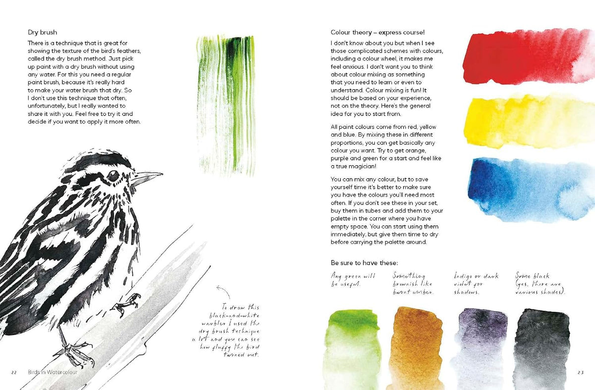 Birds in Watercolour: A Beginner's Guide to Drawing and Painting Birds