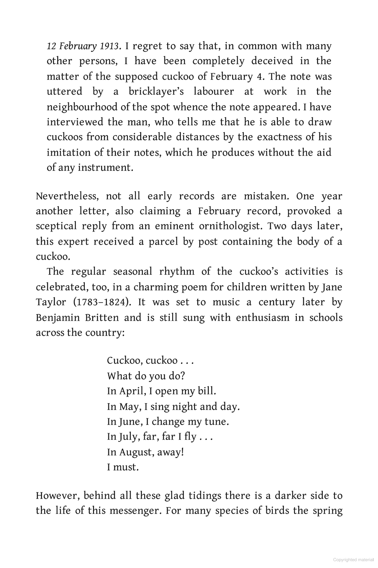 Cuckoo: Cheating by Nature