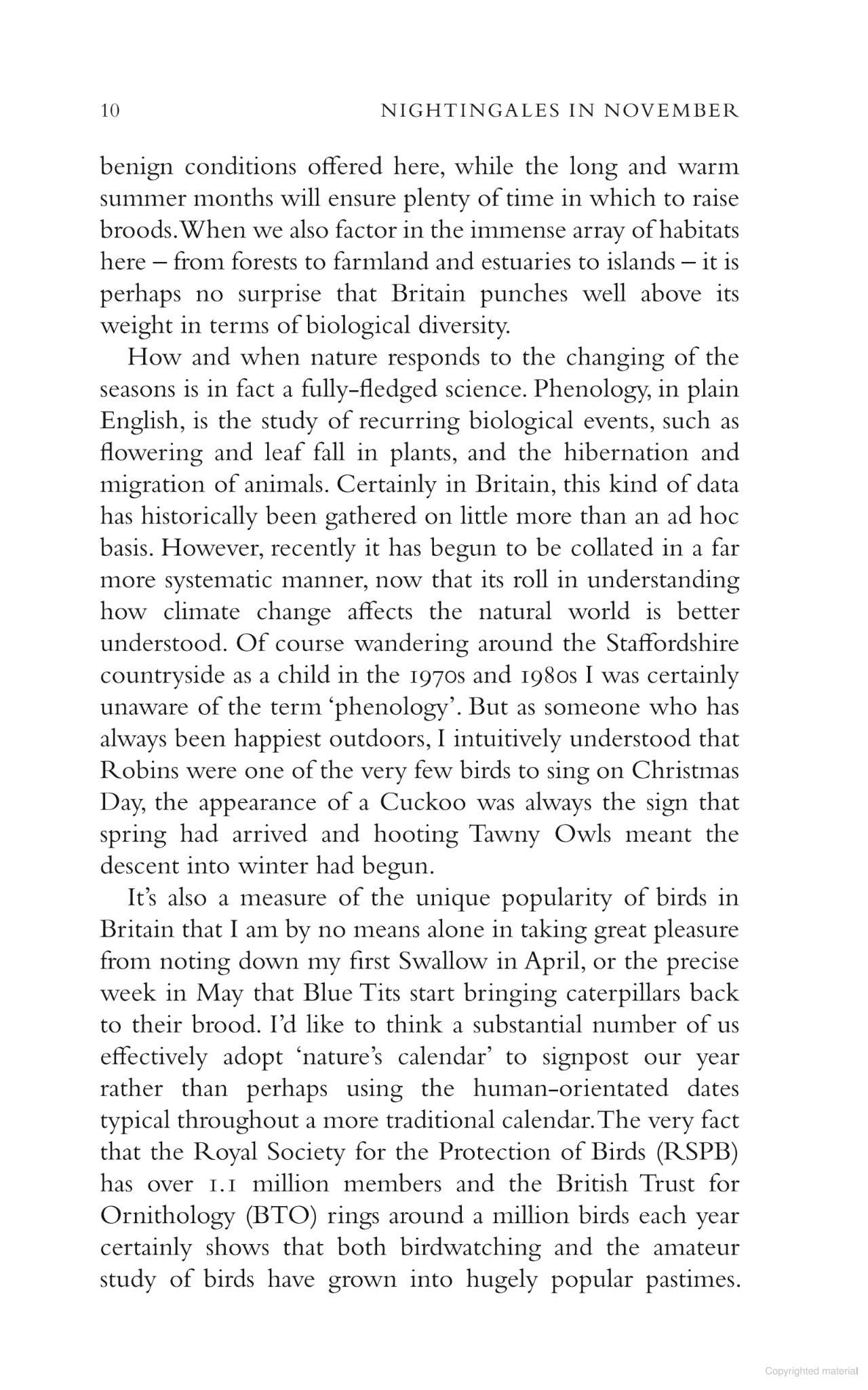 Nightingales in November: A Year in the Lives of Twelve British Birds