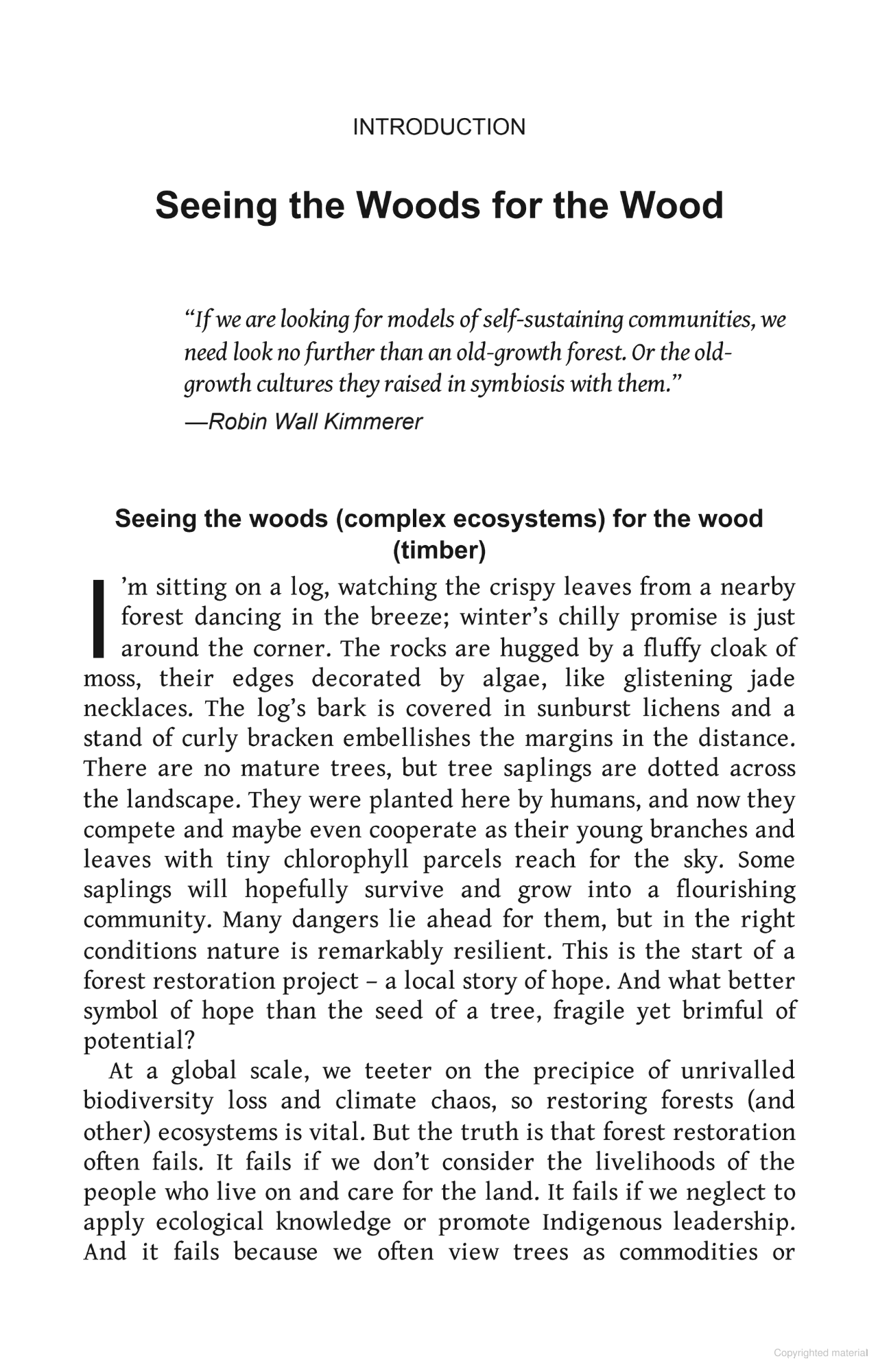 Treewilding: Our Past, Present and Future Relationship with Forests