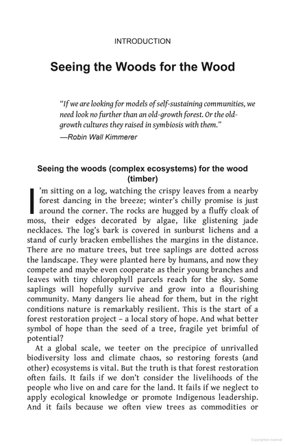 Treewilding: Our Past, Present and Future Relationship with Forests